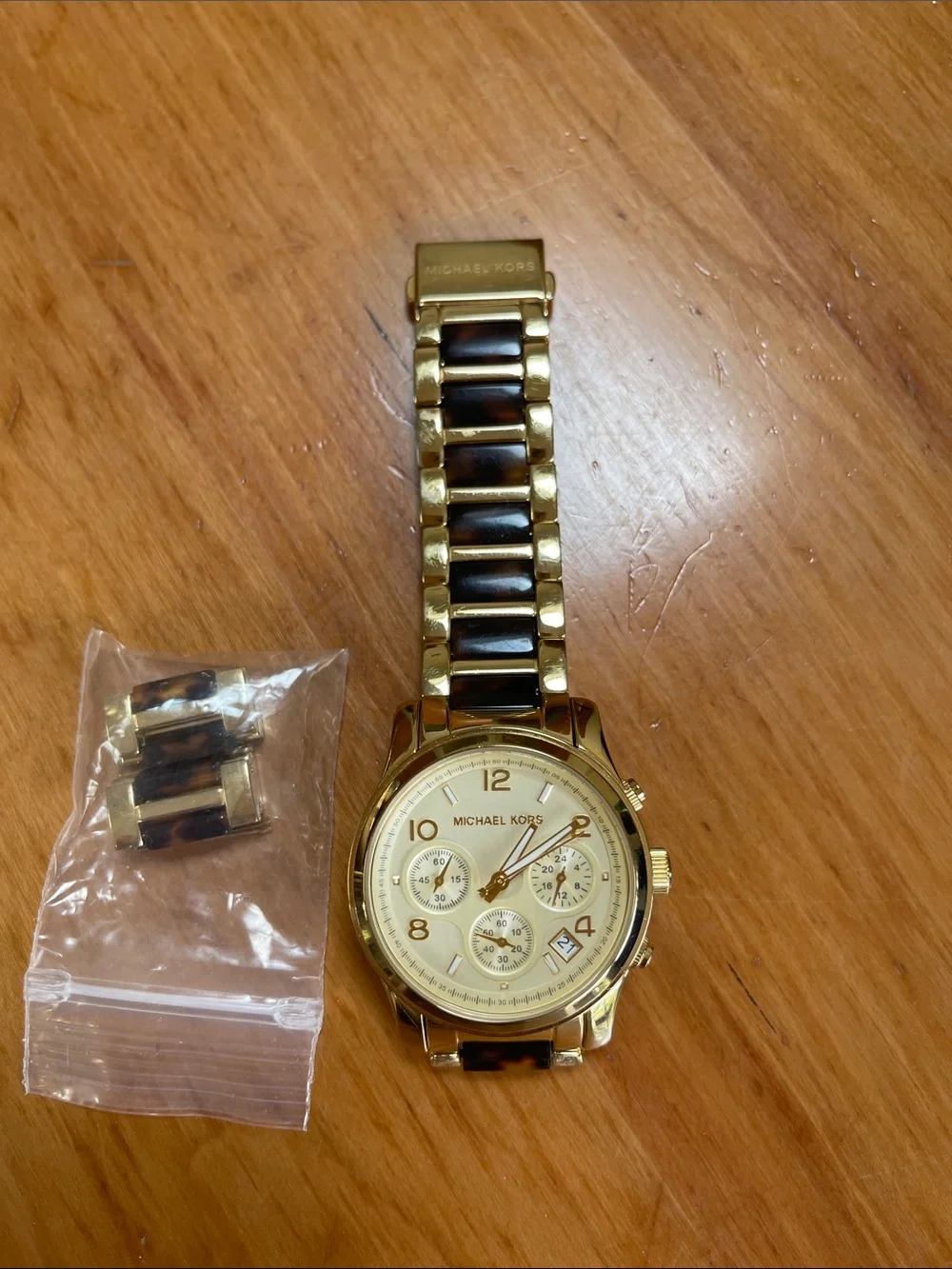 Michael Kors Gold-Tone Women's Chronograph Watch with Cream Dial